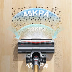 Airvax Staubsauger mit Luftdruckanzeige auf Holzboden