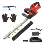 LynorHome Akku Heckenschere mit 56 cm Doppelklinge, 21V Akku und leisem Betrieb für präzise Gartenarbeiten