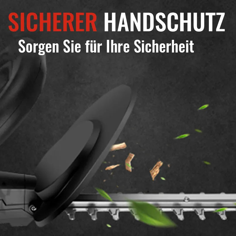 LynorHome Akku Heckenschere Zweistufiges Sicherheitsstartsystem