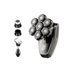 Onevik Glatzen Rasierer mit mehreren Aufsätzen auf weißem Hintergrund