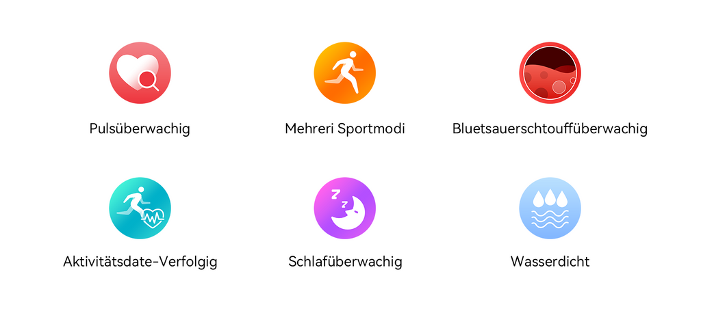 Satz von Symbolen mit Textbeschriftungen auf weißem Hintergrund