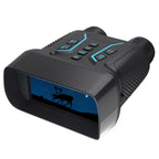 Schwarzes Swevix Nachtsichtgerät mit Wärmebildfunktion und Display, das die Silhouette eines Hirsches zeigt, auf weißem Hintergrund