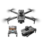 Skyrovas Air+ mit Fernbedienung und zusammengefalteter Drohne auf weißem Hintergrund