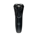 Schwarzer Swevix Elektrorasierer auf weißem Hintergrund