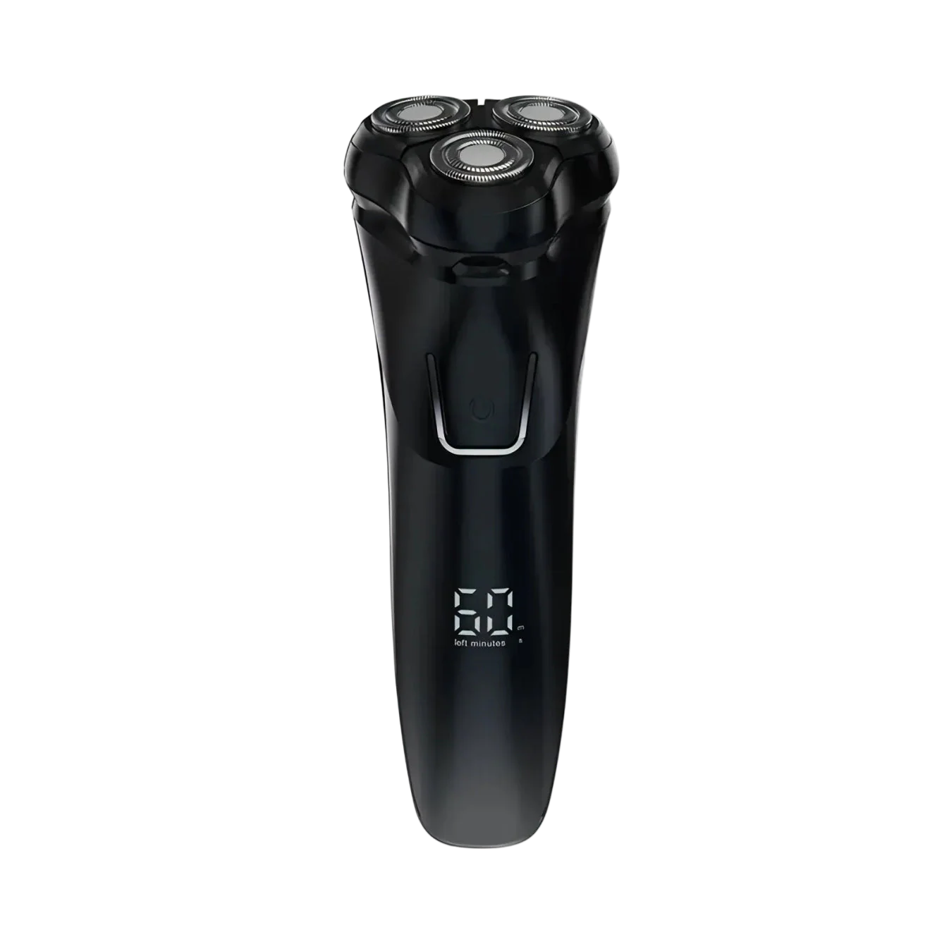 Schwarzer Swevix Elektrorasierer auf weißem Hintergrund