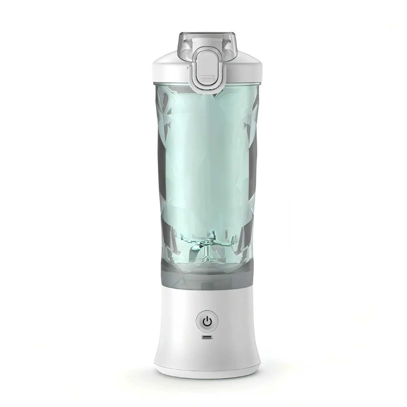 Swevix Tragbarer Mixer mit transparentem Behälter auf weißem Hintergrund
