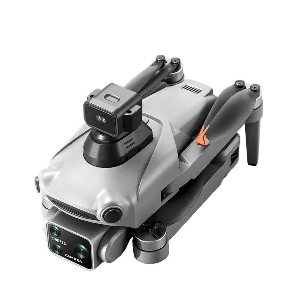 Graue Zimo Air S7 Drohne mit Kamera auf weißem Hintergrund